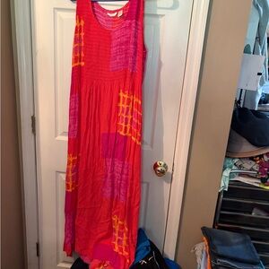Kaktus Pink‎ and Orange Sleeveless Sundress